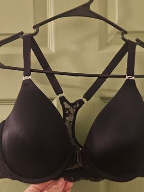 One Fab Fit Lace T-Back Shaping Underwire Front Close Bra Maidenform